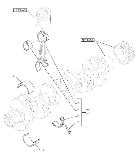 500054905 - Вкладыш зелен. 0,127мм шатуна ДВС Cursor9 T8./Mg., CS, CSX, CX6/8, Axion9